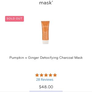 Purlisse pumpking and ginger mask